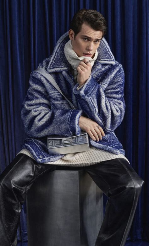 nicholas galitzine modelling for Fendi